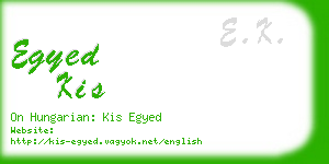 egyed kis business card